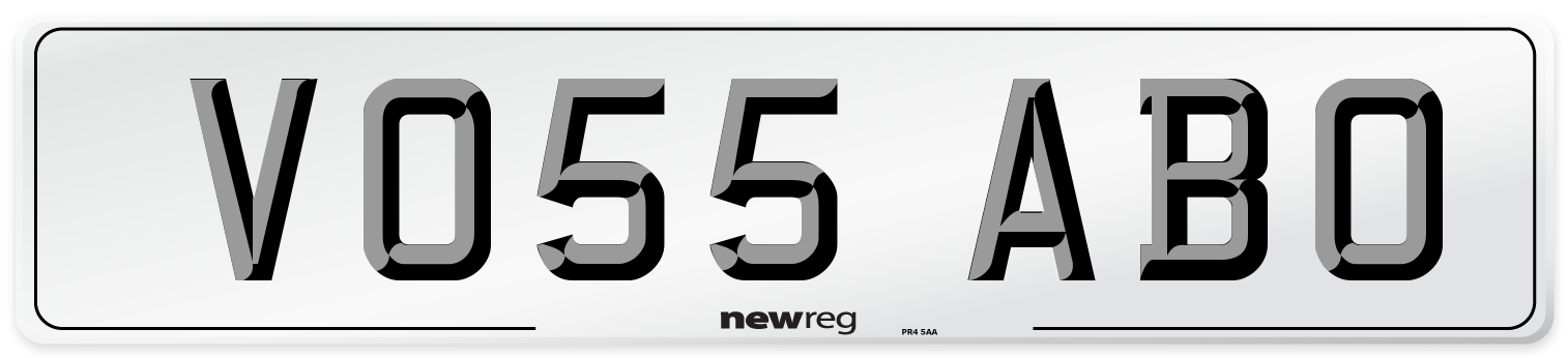 VO55 ABO Number Plate from New Reg